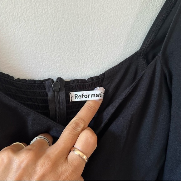 Reformation Sigmund Dress Black - Picture 6 of 10